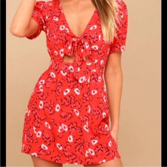 Free People Jinx Floral Mini Dress Romper Size 4 - Picture 2 of 12